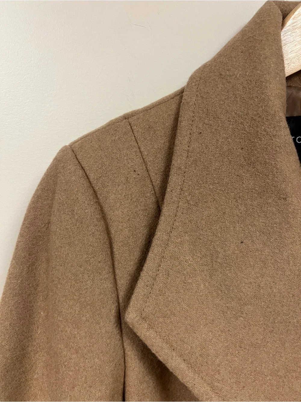 Antonio Melani Tan Wool Belted Coat Sz
